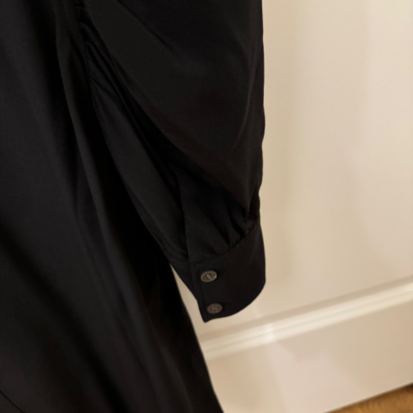 Frame Gillian silk collared puff sleeve blouse - Picture 6 of 6